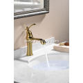 Gold Single Hole And Handle Vintage Basin Faucet